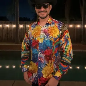 Serpiente Rhinestone Long Sleeve Shirt (Slimfit)