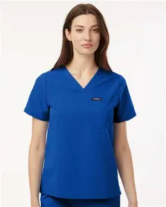 Jaanuu W10001 Women's Rhena Essential 1-Pocket Scrub V-Neck Top
