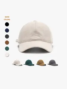 Unisex Solid Color Baseball Cap, Sun Hat, Simple Basic Style, Sun Protection, Breathable Corduroy Material, All-Season Daily Wear