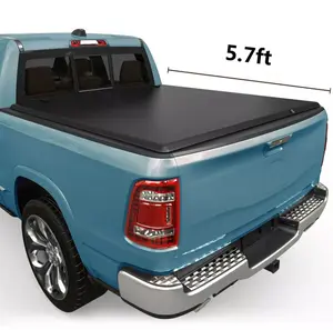 [2009-2024 Dodge Ram 1500 Classic & 2009-2025 New Body] 5.7 Ft Bed, Soft Tri-fold/Soft Quad-fold/FRP Hard Tri-fold Truck Bed Tonneau Cover, without Rambox