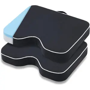 Stadium Cushion with Dual-Layer Foam (30D Support + 40D Memory), High Elasticity & Breathable, Waterproof Thick Bleacher Pad for Long Games, Portable for O