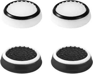 4 count Thumb Grips, Full Protection Anti-Slip Anti-Scratch Anti-Fingerprint Protective Cover Thumb Joystick Cap Compatible with PS5 PS4  Series X/S  One  Pro Controller