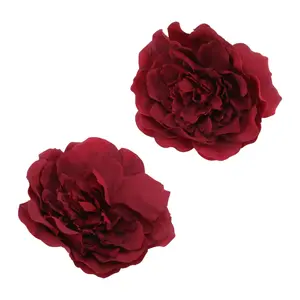Unique Bargains Artificial Flower Peony Hair Clip 2 Pcs