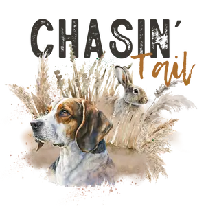 Chasin' Tail Dog and Rabbit Hunting Direct To Film Print, DTF Print, Ready To Press Print For T-Shirts