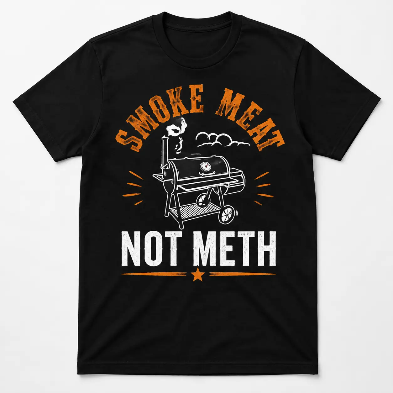 BBQ Dad T-Shirt, Smoke Meat Not Meth, Funny Grilli