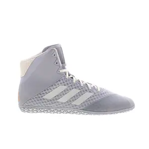 Adidas Mat Wizard 4 FU8168 Mens Gray Canvas Lace Up Athletic Wrestling Shoes
