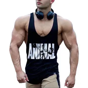 Men's ANIMAL Gym Y Back Stringer Tank Top Bodybuilding Athletic Workout Fitness