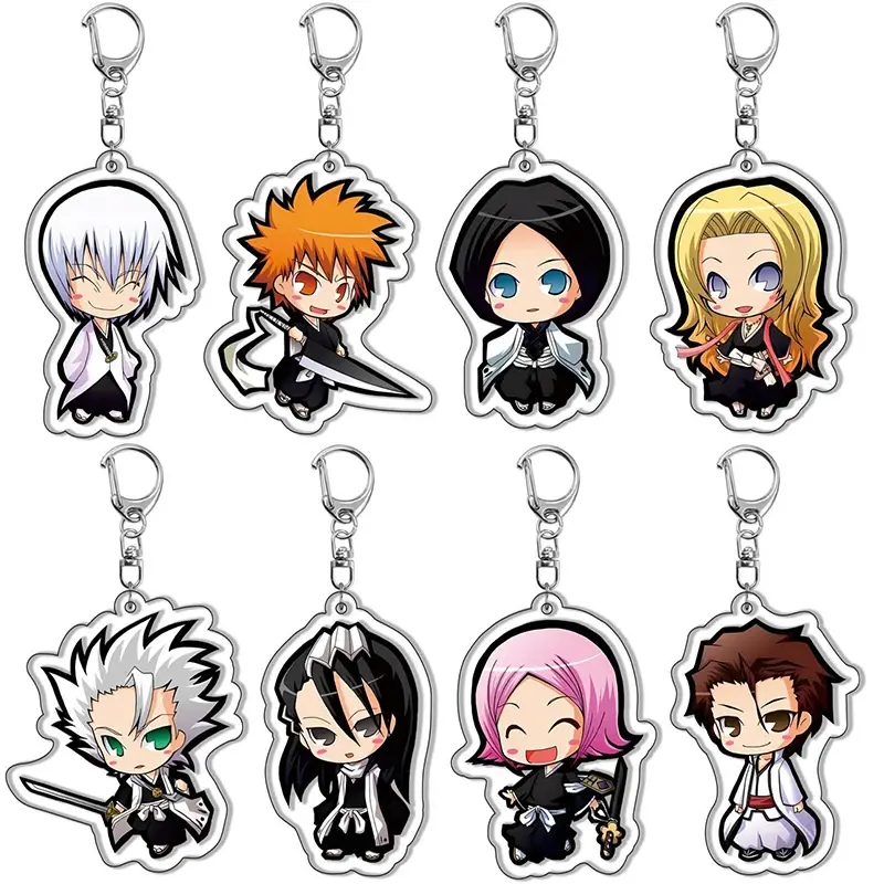 Bleach Keychain Kurosaki Ichigo Kuchiki Rukia Inoue Orihime, Gift