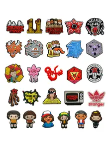 16/26 Cartoon Stranger Things Shoe Accessories, High-Quality Crocs Decor, Ideal Gift for Fashionistas, Perfect Christmas Present