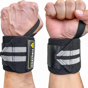 FIGHTECH Wrist Wraps for Weightlifting | 18 Inch Professional Grade Lifting Wrist Wraps | Best for Powerlifting Competition, Strength Training, Bodybuilding (Black, 18 Inch) Trusted Connection