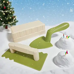 3pcs Winter Snow Shovel Playset, Outdoor Fun for Kids and Adults, Sand & Ice Brick Building Craft Toy Set – Perfect Halloween Christmas Birthday Gift (Random Color)