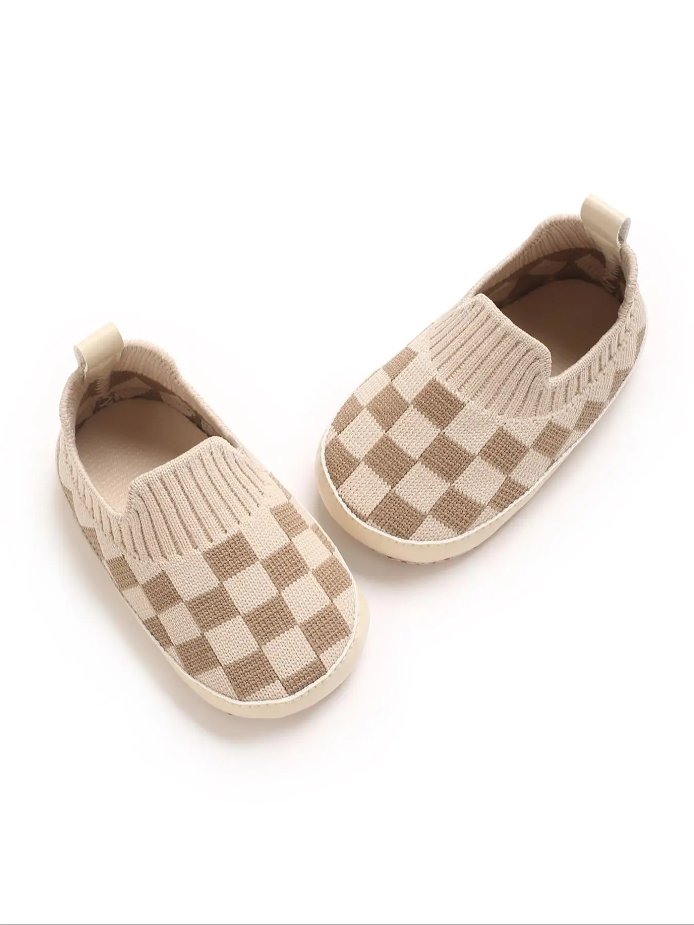 Baby's Plaid Pattern Slip on Flats, 2025 New Style Casual Comfortable Soft Sole Flat Shoes for Infant Toddler, Newborn Shoes for Indoor Outdoor Wear,