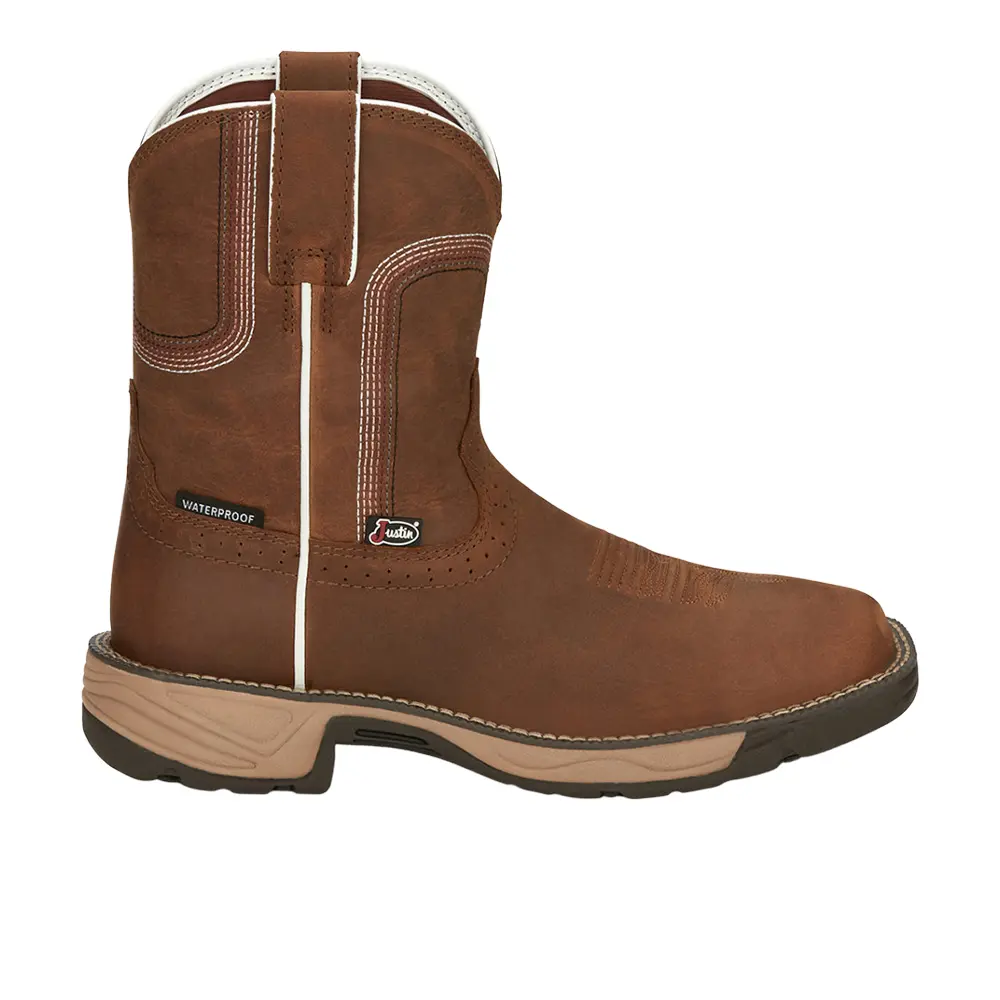 Justin Original Workboots Womens Stampede Rush 8 Inch Waterproof Composite Toe Work/Duty - Brown Justin Original Workboots Womens Stampede Rush 8 Inch Waterproof Composite Toe Work/Duty - Brown
