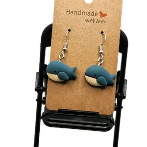 Charming Whale Resin Earrings High-Quality Costume Jewelry for Women Ocean Lovers Fun Accessories Perfect Gift with Secure Backs for All-Day Wear