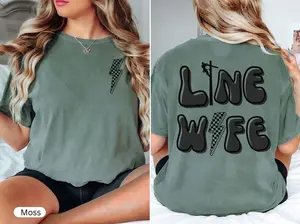 Line Wife Shirt, Lineman Wife Gift, Blue Collar Wife T-shirt, Line Life, Comfort Tee, Journeyman Lineman