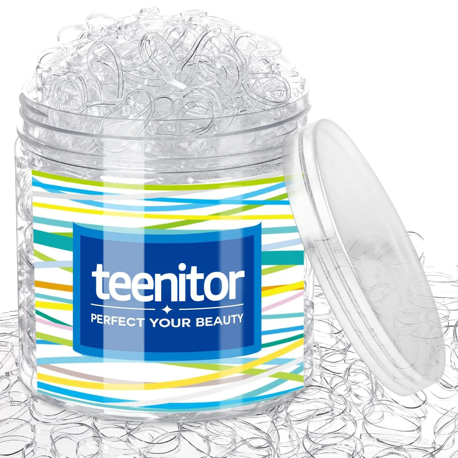 Clear Elastic Hair Bands, 2000pcs Mini Hair Rubber Bands, Hair Ties, Soft Hair Elastics Ties, 2mm in Width and 30mm in Length