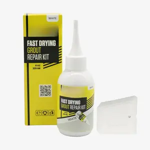 Grout Repair Kit - White Grout Filler Tube - Grout Crack Repair, Premixed Grout Filler Repair, Fast Drying Grout Sealer for Floor Tile - Spatula Included (White, 8oz)