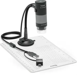 USB Digital Microscope 250x, 2MP  Camera with Flexible Arm Stand - Handheld USB & USB-C Microscope for Adults & , Windows, , ChromeOS, Linux, Android, iPad Compatible
