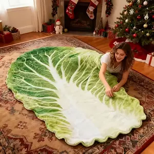 Soft Cabbage Fleece Blanket, Comfortable Shawl Throw, Camping Travel Car Room Decor, Perfect Gift for Young Adults