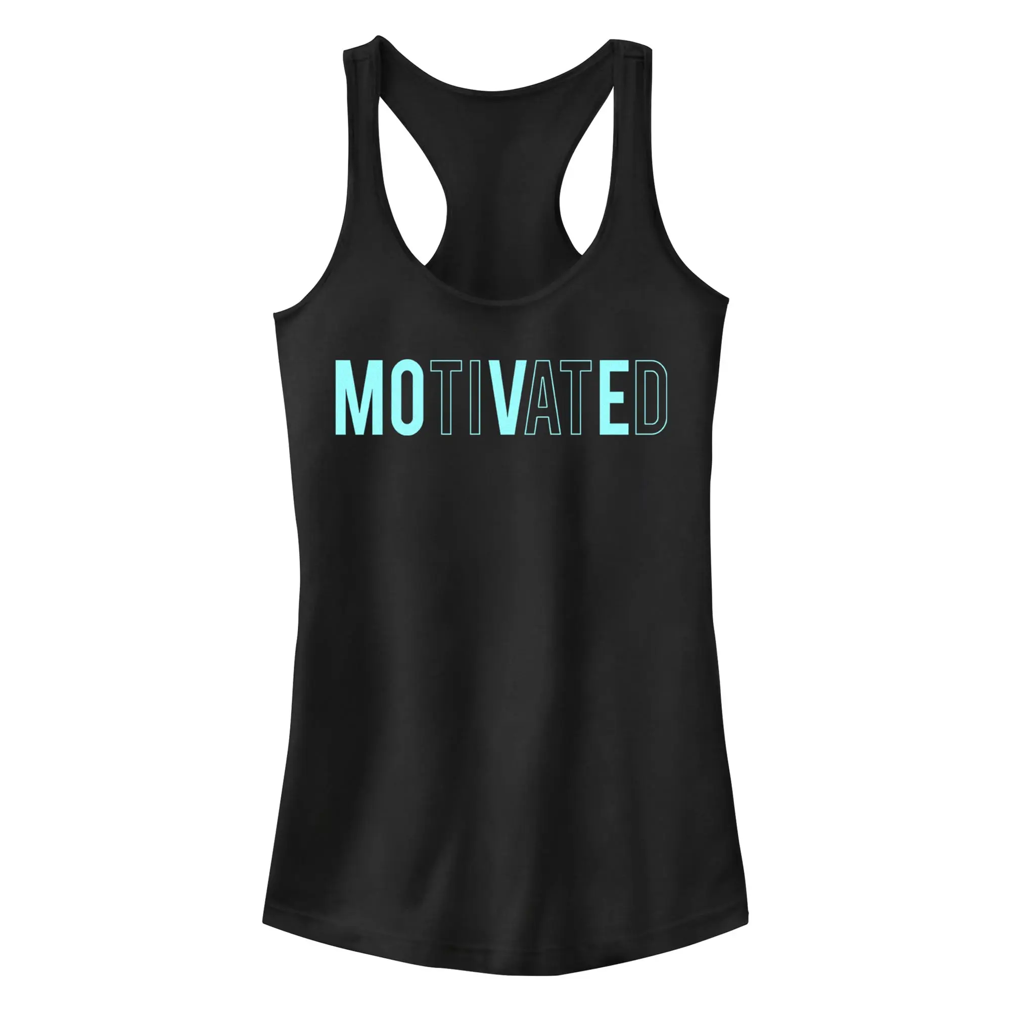 Junior's Lost Gods Motivated Move Text Racerback Tank Top