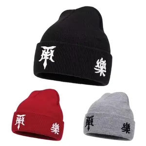 Men / Woman Adult Beanie Hat T letter dagger Embroidered Design Knitted Hat Outdoor Activity Adjustable Casual Wear Hats Travel Tourism Beach Holiday Brimless Hat