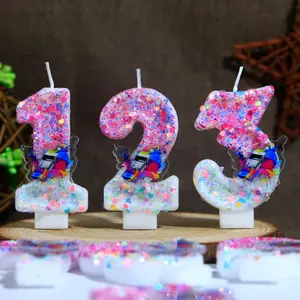 1PC-Creative Whistle Number Candles [0-9], Birthday Cake Decorations, Party Supplies, Anniversary Celebrations, DIY Handmade Wax Candles