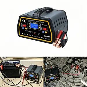 Smart 12V/24V Car Truck Battery Charger, short circuit,Intelligent Pulse Battery monitor Repair Desulfator, Automatic Maintainer with Overcharge Protection, Universal Fast Charging Repair Device Fit for Auto Truck All Vehicle Lead Acid Batteries switch