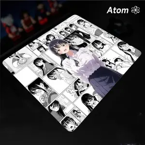 Anime Pattern Mouse Pad, Tempered Glass Mousepad, Ultra-smooth Surface, Non-slip Honeycomb Base FPS Gaming Mouse Pad, Made for Gaming