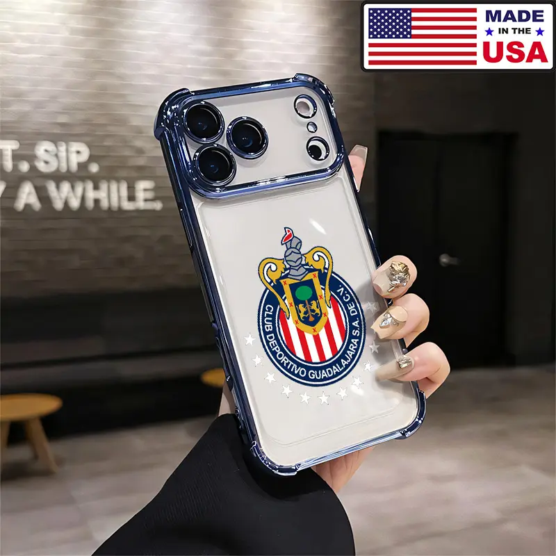 Chivas (Club Deportivo Guadalajara) Customized Chic Popular Vintage Pattern Silicone Phone Case Accessory, Soft TPU Shockproof Cover for iPhone 12-17 Plus Pro Max, iPhone 16 Plus & Samsung 22-25 Ultra