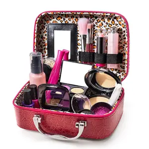 3+ Years Old Kids Simulated Makeup Kit, Portable Play Makeup Set for Little Girls Daily Game