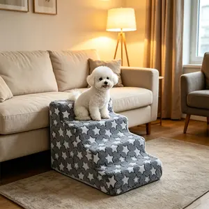 Pet Stairs, Dog Ramps, Dog Stair High Beds, Dog Stair Step Beds, Easy to Clean, Not Easy to Collapse, Suitable for Small/Medium/Large/Dogs and Cats, Premium Pet Furniture, Anti-Slip Ramps, Suitable for Beds, Sofas, Car Ramps, Home