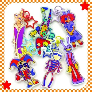 TADC Character Keychains - Jax, Pomni, Kinger, Gangle, Ragatha - The Amazing Digital Circus Acrylic Charms - Cute, Durable, And Perfect For Bags, Keys, Or Gifts. Great For Daily Use Or As Thoughtful Little Gifts For Your Friends And Yourself.