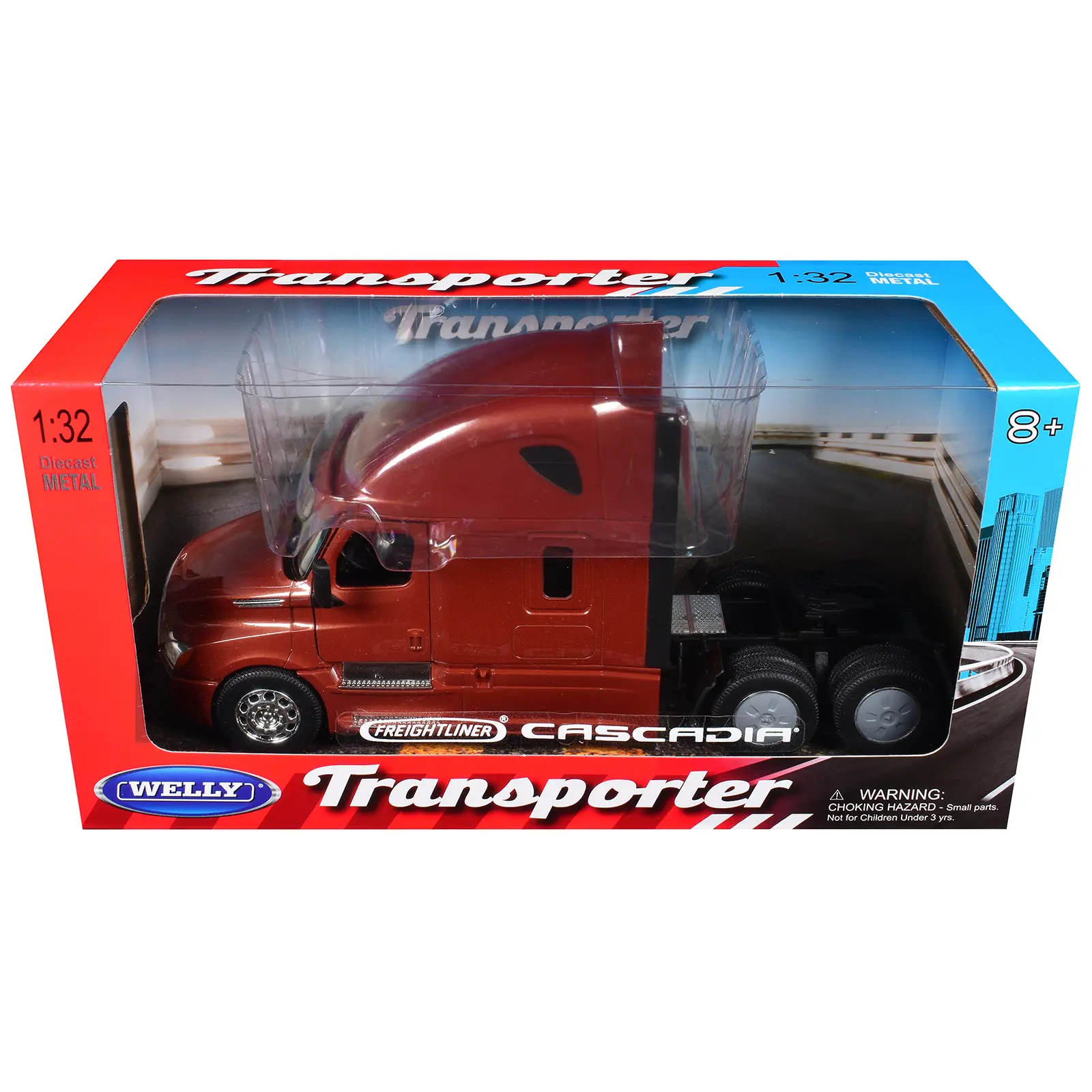 Freightliner Cascadia Truck Copper Metallic "Transporter" Series 1/32 Diecast Model by Welly