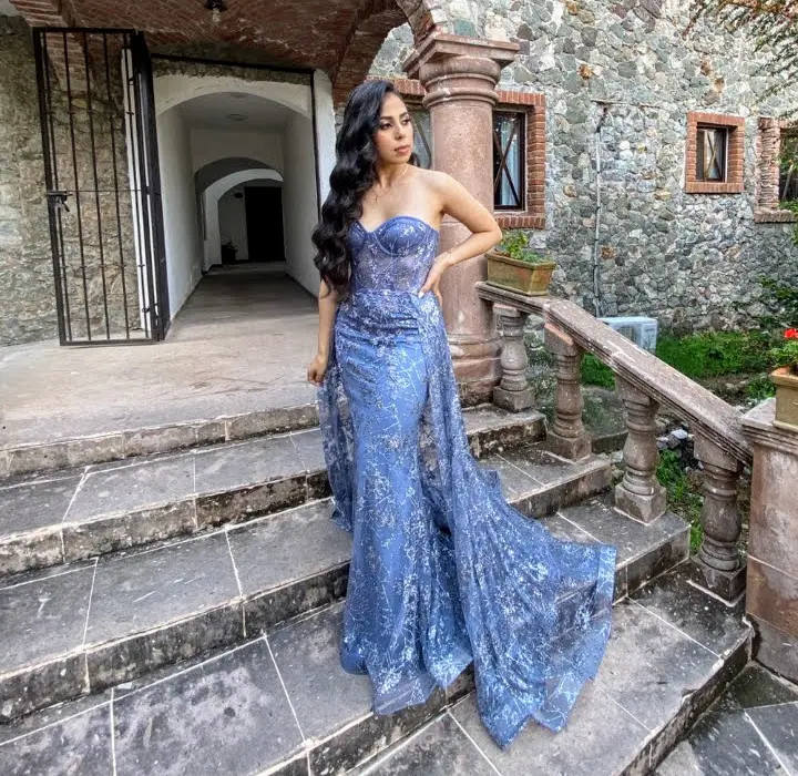 formal dresses at foschini sale ASHLEYlauren 12013 Hand-Beaded Gown with Choker Detail main image 1