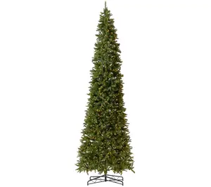 Nearly Natural 10' Flocked Livingston Fir Christmas Tree