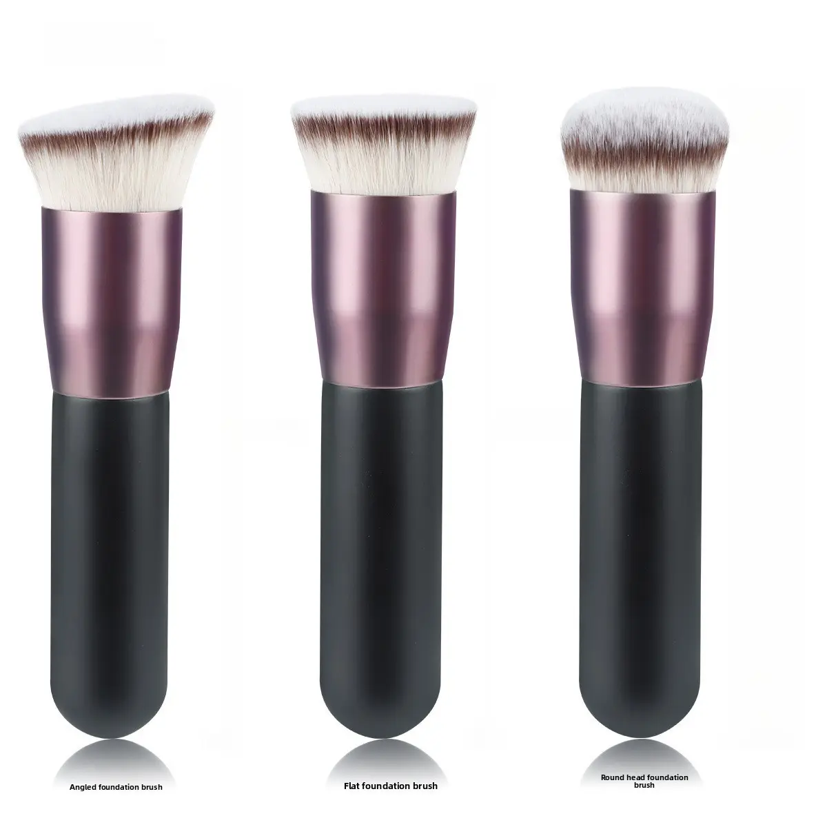 Giant Foundation Makeup Brush, Angled/flat/round Head, High-Density Bristles, Soft and Easy to Clean, Professional Blending, Face Makeup Brushes, Cosmetic Brushes