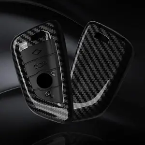 Carbon Fiber Car Key Case Cover, 1 Count Car Key Protector, Car Key Accessory, Car Interior Accessories for BMW X1 X3 X5 X6 X7 F30 F34 F10 F20 G20 G30 G01 G02 G05 F15 F16 1 2 3 5 7 Series G11 G32
