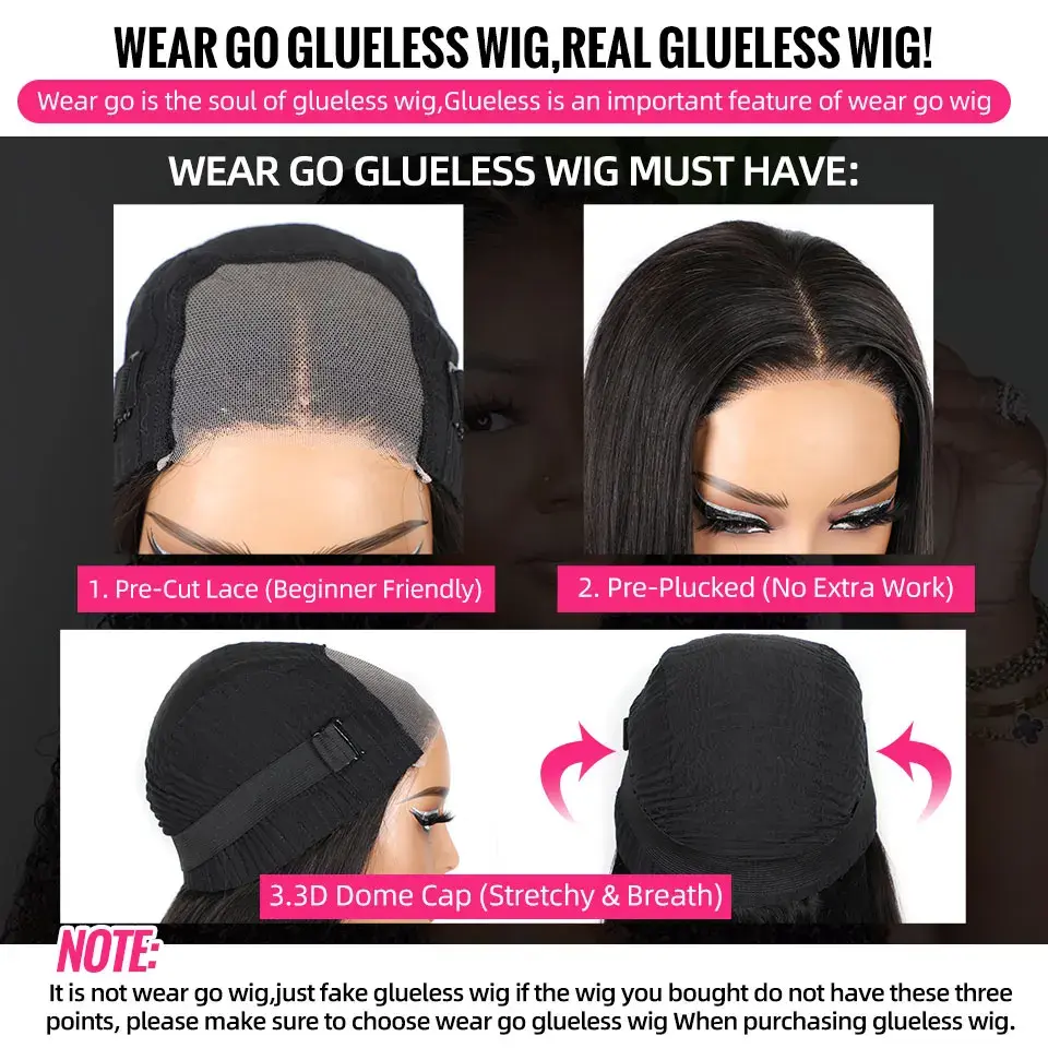 4x4 Glueless Lace Wig - Natural Look and Comfortable Fit, Perfect for Everyday Wear