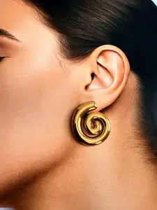 Gold spiral earrings
