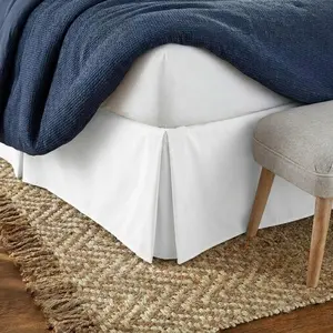 Bed Skirt - Ultra Soft Microfiber - Easy Fit with 14 Inch Tailored Drop - Hotel Quality, Shrinkage & Fade Resistant - Bed Cover - Queen Bed Set - Bedroom Décor - (Queen, White)