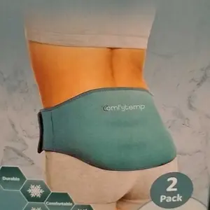 Ice Pack for Back Pain 2 Packs, Reusable Gel Lower Back Wrap, Hot Cold Compression for Lower Lumbar, Waist