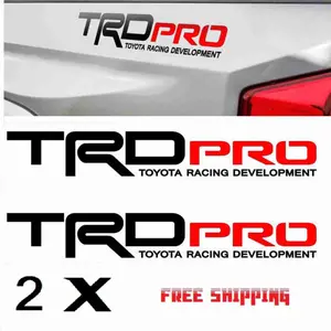 TRD PRO Racing Development Tacoma Tundra Bed Side Vinyl Decals Stickers