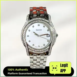 Gucci 5500M 35mm Quartz - Customized White MOP Dial, Stainless Steel Strap & Diamond-Set Caseback Ladies Watch 16000246