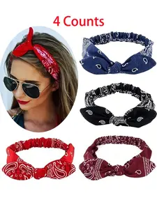 Boho Style Bow Design Hair Band, Hair Bows Headbands, 2025 New Style Hair Band, Fashion Hair Accessories for Women & Girls, Headband Head Wrap