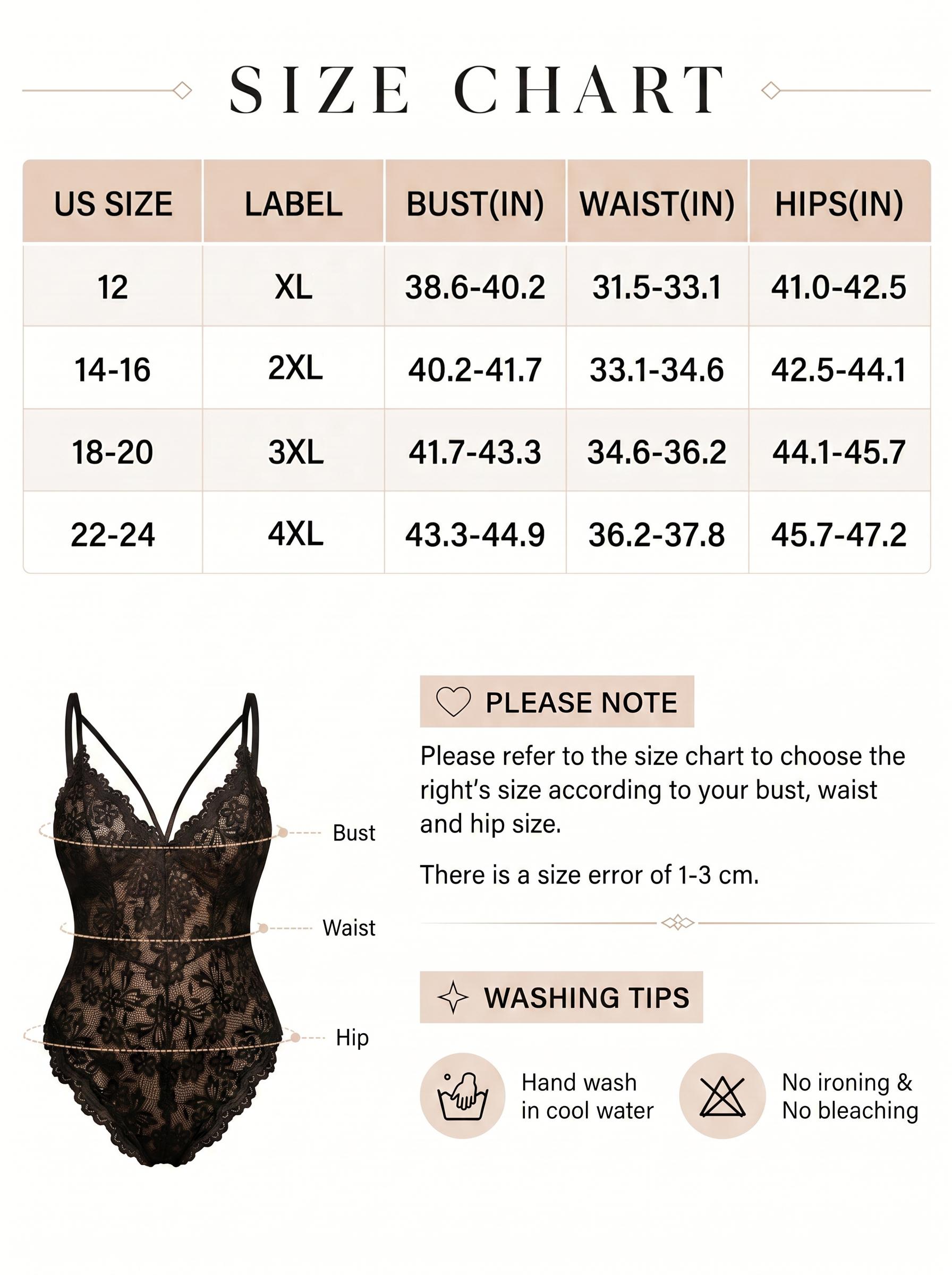 Monzena Plus Size Lace Bodysuit Snap Crotch, Tummy Control Shapewear Snatched Waist Deep V Neck Teddy Lingerie, Sheer Backless Floral One Piece Babydoll, Sexy Going Out Tops Date Nightwear Outfit, Breathable Stretch Curvy Fajas For Women Black Red