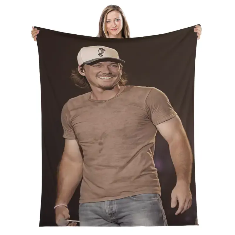 Wallen Singer Printed Weighted Flannel Blanket - Soft, Warm Bedding for Bedroom & Living Room, Ideal Gift for Fans