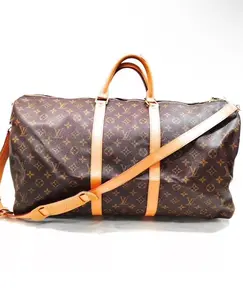 Pre-owned Louis Vuitton canvas Travel Bags Preowned Keepall Bandoulière 60 Travel Bag Monogram with Original Strap Vintage Condition VI0954