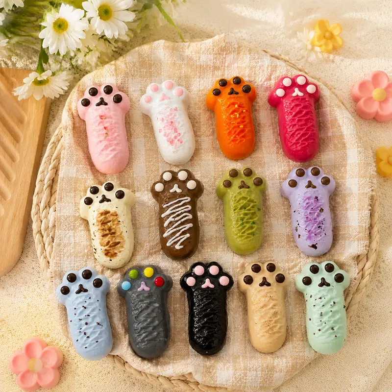Taonini Cat Paw Stick Squishy Blind Box - Food Grade Silicone Cute Bread Squeeze Toy, Premium Adult Stress Relief Kawaii Sensory Fidget Mystery Surprise Relaxation Toy