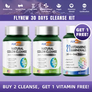 FLYNEW Colon Cleanse*2 & 21 All-in-One Support Vitamins & Minerals  Bundle