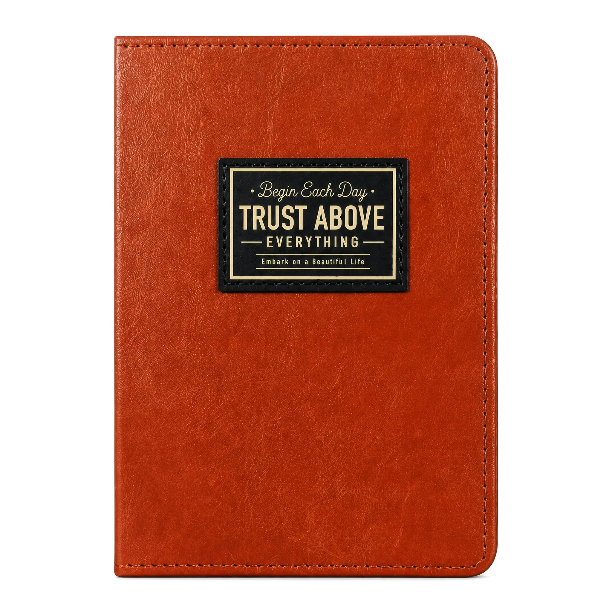 Daily Devotional Set for Men, Brown Faux Leather, 365 Days of Devotions, Portable Reflection Book, Bible Study and Prayer Journal, Perfect Christian or Couple Gift, Birthday Gift